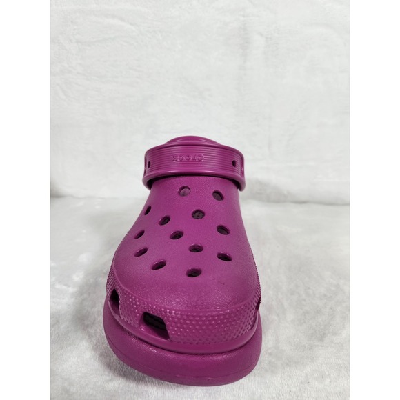 Crocs Classic Crush Women's Size 9 Pink Fuchsia Platform Clog Men's 7 Like New - Picture 3 of 14